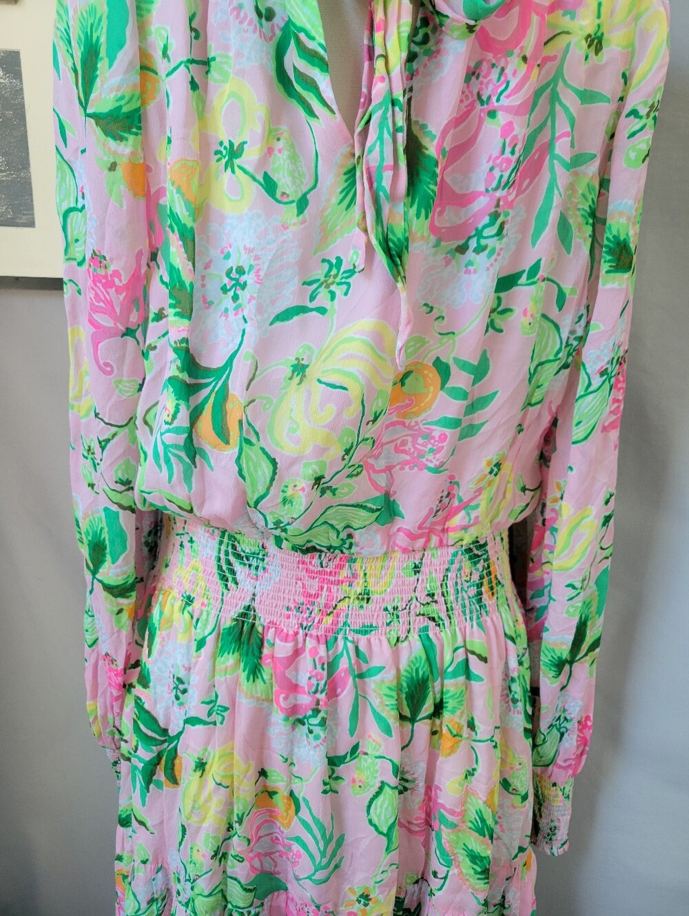 Lilly Pulitzer EllieLynn Long Sleeve Mini Dress Via Amore Spritzer 12 or 14 - Picture 11 of 14